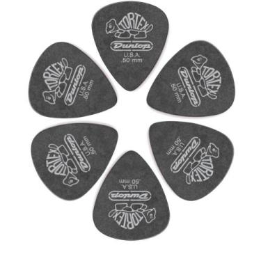 Imagem de 6 Palheta DUNLOP Tortex 0.50 mm Standard guitarra 488R preta
