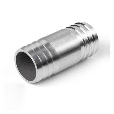 Imagem de 6 8 10 13 14 18 21 2225 mm Barb de mangueira reta através bidirecional 304 acessórios para tubos de aço inoxidável comprimento do conector 50 mm 55 mm 60 mm 65 mm (27 mm farpa 65 mm comprimento)