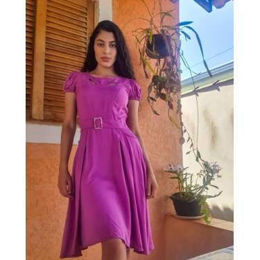 Imagem de vestido na cor lilás - .