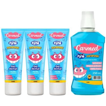 Imagem de Pack Promocional Carmed Dentaduras Gel dental e 1 Enxaguante