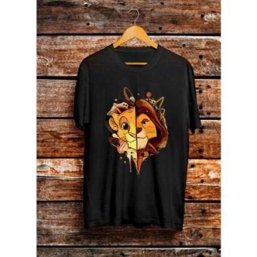 Imagem de Camiseta Adulto Rei Leao Unissex 100% Algodão - loja dinka, p, Preto