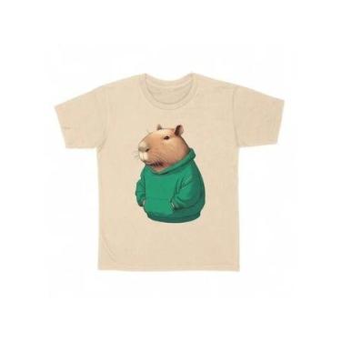 Imagem de Camiseta Capivara Edd de Moletom Canguru 100% Algodão - loja dinka, 4,