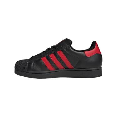 Imagem de Adidas Originals Superstar II - Masculino (JQ2309, Preto/Better Scarlet/Core Black), Multi, 12.5 Wide Women/11.5 Wide Men