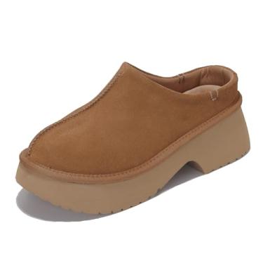 Imagem de Project Cloud Tamancos Para Mulheres - Tamancos De Camurça Genuína Com Espuma De Memória, Sola Antiderrapante, Mulas E Tamancos Femininos - Sapatos Femininos Sem Cadarço E Tamancos Femininos - Mulas