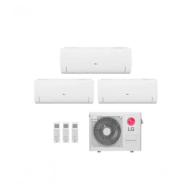Imagem de Ar Condicionado Multi Split Inverter 3 Ambientes (Hiwall 2X 9.000BTUS, 1X12.000BTUS) Quente/Frio WiFi Integrado 220V