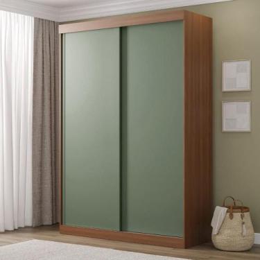 Imagem de Guarda-Roupa 2 Portas Samambaia CabeCasa MadeiraMadeira Freijó/Verde
