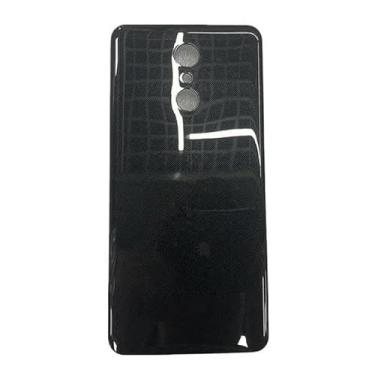 Imagem de SHOWGOOD Capa de bateria de vidro para LG Q Stylus Stylo 4 Q710 capa traseira de substituição da caixa traseira (azul)