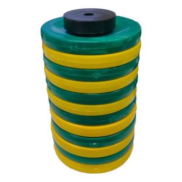 Imagem de Jogo De Tejo Bocha Achatada Bocha Argentina Verde Amarelo - Genérica