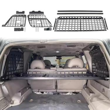 Imagem de CTH Para Nissan Patrol Y61 1997-2016 Suporte de armazenamento para modificação de porta-malas traseiro Molle painel de armazenamento, organizadores de porta-malas, suporte de bagagem, prateleira