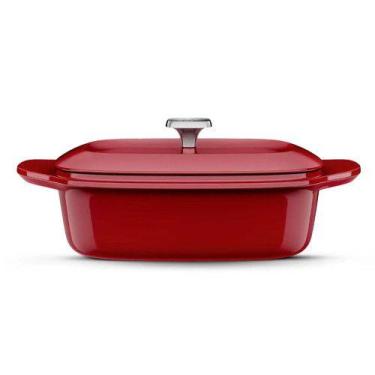 Imagem de Panela de Ferro Fundido Esmaltado Oval Expert 27cm Electrolux, Vermelh