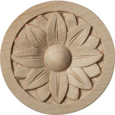 Imagem de Ekena Millwork Roseta ROS02X02BEMA, 6 cm L x 6 cm A x 6 cm P, Bordo