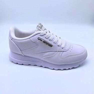 Imagem de Tênis Unissex Olympikus Jogging 100 Casual Conforto Obtn068, Branco, 4