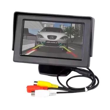Imagem de Tela Monitor Visor 4,3' Rca Para Câmera Ré Auxiliar KP-CA401