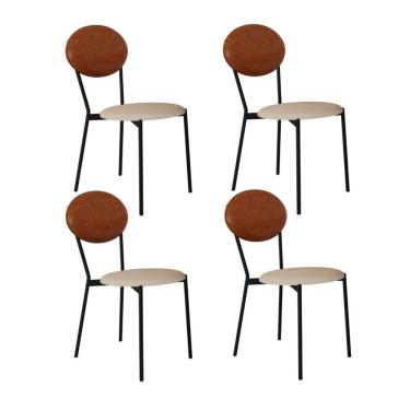 Imagem de Cadeira Vintage Elipse Fixa C-4 Pes 430 X 535 X 860 Mm C-4 Un. Cy.areialgt-cn.cml Areia Lgt-cn.caramelo