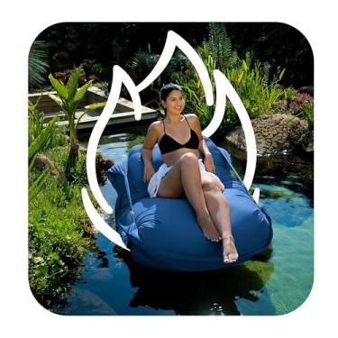 Imagem de Puff Flutuante para Piscina – Eco Flame Garden (Azul marinho)
