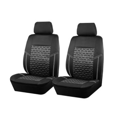 Imagem de FALVFUN Capa de assento dianteiro do carro, malha macia de ar frio 3D pneu em relevo protetor de assento dianteiro compatível com airbag, capa de proteção interna esportiva para cadeira, ajuste