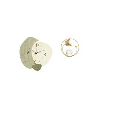 Imagem de Fenteer Relógio de Parede de Cristal Silencioso, Escultura, Estatueta de Metal Simples, Decoração, Desenho Animado, Relógio Pendurado, Ornamento para Cozinha,