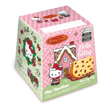 Imagem de Mini Panettone com Gotas de Chocolate Hello Kitty 80g - Santa Edwiges