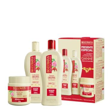 Imagem de Kit Crespos Bio Extratus Shampoo 500ml + Condicionador 500ml + Banho de Creme 230g