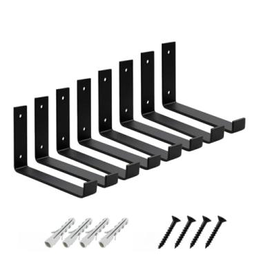 Imagem de Kit 8 Suporte Mão Francesa Invertida 30cm Estilo Industrial