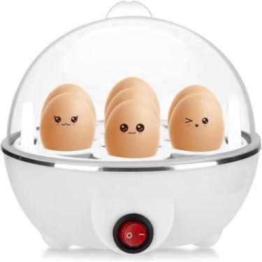 Imagem de Cozedor de Ovos Elétrico a Vapor 110V – Portátil para Ovos, Legumes e Vegetais com Cozimento Automático Rápido