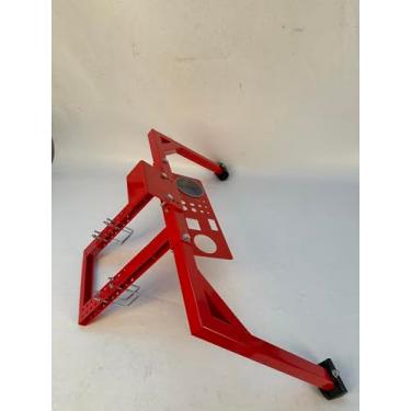 Imagem de Aukivon Estabilizador de escada ajustável com bandeja de ferramentas e pés de borracha antiderrapante, estabilizador de escada de extensão para proteção de segurança no telhado, gancho de teto de