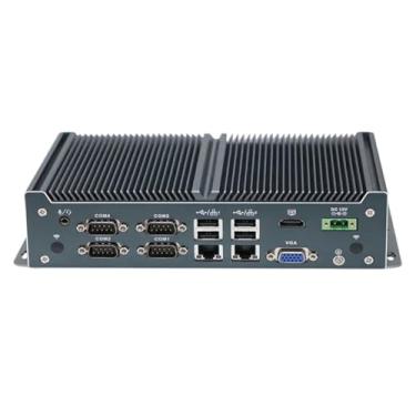 Imagem de Partaker Computador industrial sem ventilador, Mini PC, IPC, J1900, PA-1126, Windows 11/Linux Ubuntu, 2 x LAN, HDMI, VGA, 4 x entrada 4 x saída GPIO, 6 x COM, 2 PIN Phoenix, slot SIM, 8G RAM, SSD 512G