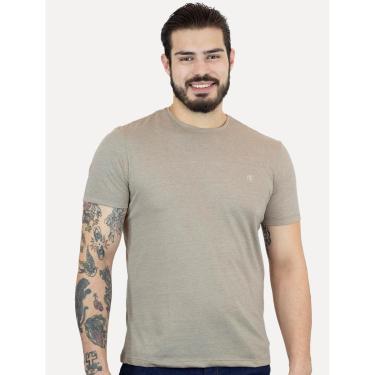 Imagem de Camiseta Calvin Klein Jeans Masculina CK Bordado Peito Cáqui Mescla-Masculino