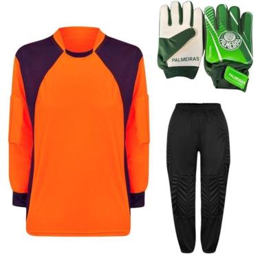 Imagem de Kit De Goleiro TRB + Luva De Goleiro Infantil Palmeiras DRB Goalkeeper-Unissex