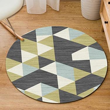 Imagem de Tapete redondo, tapete circular macio antiderrapante lavável para sala de estar, tapetes bonitos para interior colorido para banheiro, entrada, quarto, berçário, C, diâmetro 180 cm
