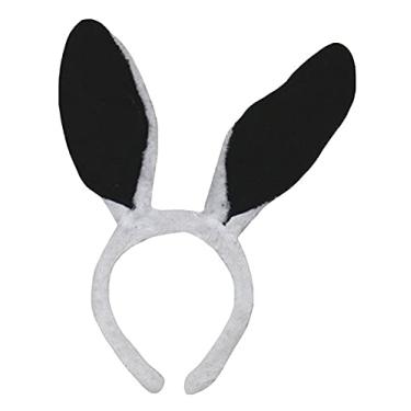 Imagem de Petitebella Tiara de orelha de coelho (branco/preto, tamanho único)