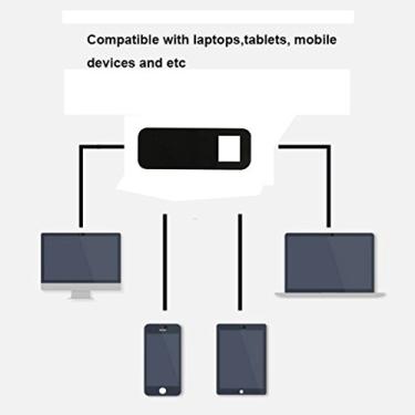 Imagem de Generic 3Pcs Protetores de Câmera de Webcam de Plástico Tampa de Lente Escudo Mecânico Fino para Proteção de Privacidade (preto)