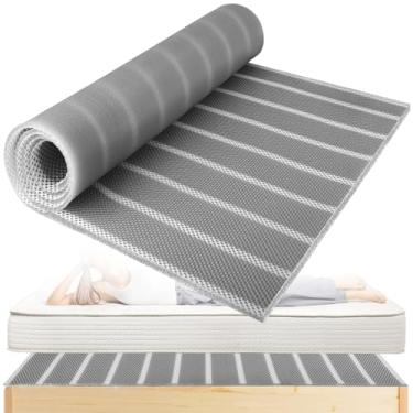 Imagem de UCandy Colchão sob colchão com fibra de malha respirável, ventilável sob o colchão, ventilação, fluxo de ar, aberturas de malha 3D para trailers, campistas e barcos (211 x 150 cm)