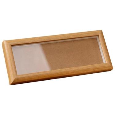 Imagem de Baoblaze Porta-retratos multifuncional com caligrafia, suporte para cartões e moldura, e, ideal para estantes armários, Segure 4 Cartas