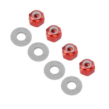 Imagem de SPYMINNPOO Conjunto de Porca Sextavada de Roda de Alumínio Atualizada para Carro RC Wltoys 144001, Porca de Roda RC Leve Antiderrapante para Entusiastas de Modelo de Carro Com Controle Remoto, (#2)