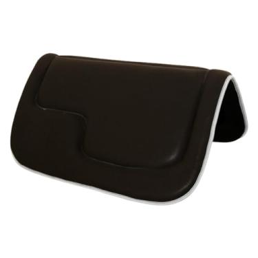 Imagem de Manta para Cavalo Sela Vaquejada Profissional - Proteção Lombar Exclusiva, Modelo Novo Premium (MARROM COM BRANCO FIT BRANCO)