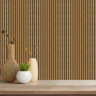 Imagem de Papel de Parede Adesivo Autocolante Decorativo Ripado Cedro 5 METROS 1