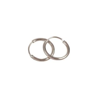 Imagem de Brincos de argola femininos joias prata 3 tamanhos geométricos ouro preto hip-hop (1 cm, prata)