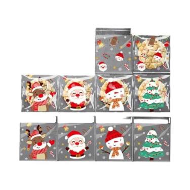 Imagem de Sacos OPP Autoadesivos De Natal Para Doces, Chocolates, Biscoitos, Sal