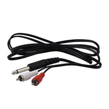 Imagem de Cabo P10 Macho Mono Para 2 X Plug Rca Macho 1,8m