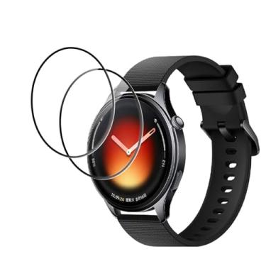 Imagem de NOUKAJU [Pacote com 2] Protetor de tela para Xiaomi Watch 5, protetor de SmartWatch, material PMMA, resistente a arranhões, protetor de tela para Xiaomi Watch 5 (vidro não temperado)