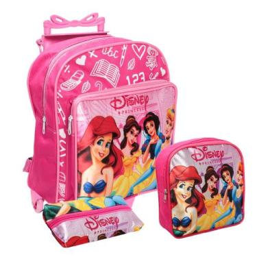 Imagem de Kit Mochila Feminina Escolar Pequena Creche + Estojo - Plike