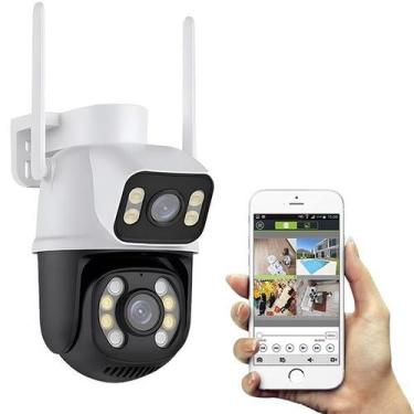 Imagem de Câmera IP Speed Dome WiFi Fixa/Rotativa c/ Áudio e Detecção - Genérico