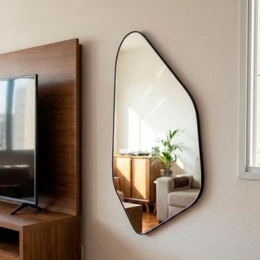 Imagem de Espelho De Parede Orgânico Sala Lavabo 60x110cm - Mod. Rocco - REI DOS