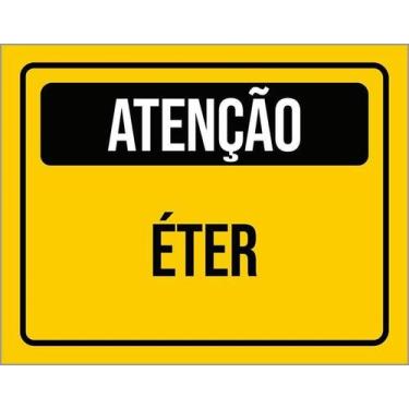 Imagem de Kit 5 Placa Acm De Atenção Cuidado Éter 18X23 - Sinalizo