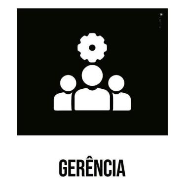 Imagem de Kit 5 Placa Acm Desenho Gerência 18X23 - Sinalizo