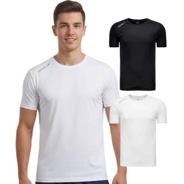 Imagem de Kit 2 Camisetas Dry Fit Masculina Speedo Academia Treino -, Branco, Pr