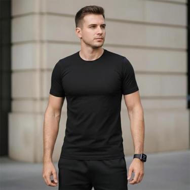 Imagem de Camiseta básica Grigo Collection 40.1 Algodão, Preto, M
