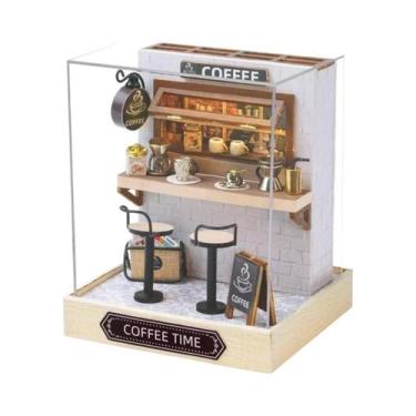 Imagem de Kit DIY De Casa De Bonecas Em Miniatura, Artesanato Em Madeira, Pequen