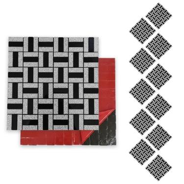 Imagem de Pastilha De Vidro Adesiva Kit 11 Uni Parede Cozinha Banheiro Lavabo Sala Decorativa Moderna Requintado Aplicacao Facil